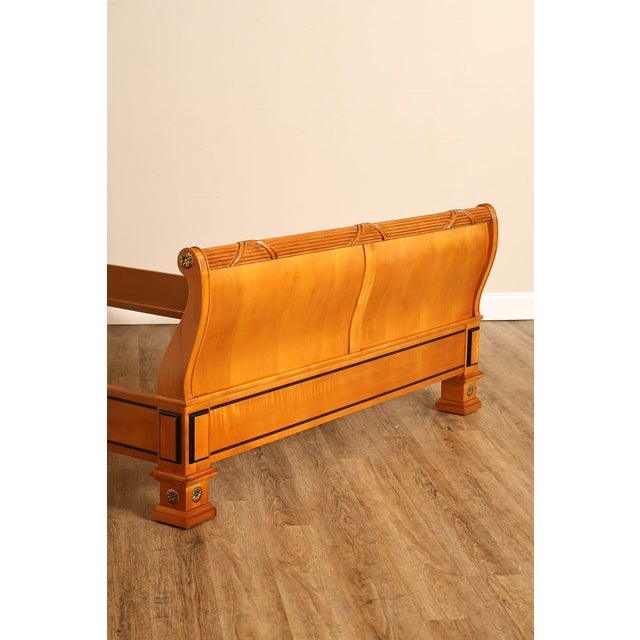 Brass Thomasville Grand Classics Collection Empire Style Queen Sleigh Bed For Sale - Image 8 of 18