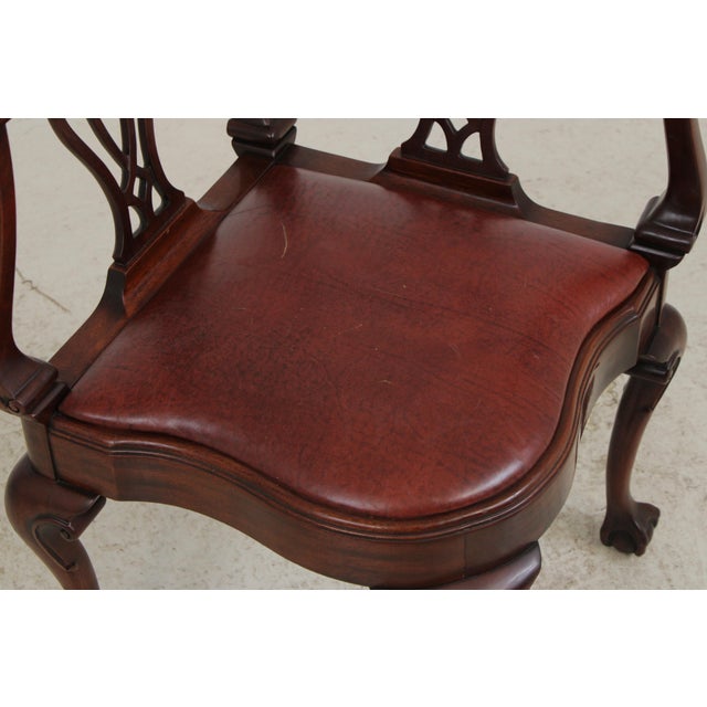 Brown Southwood Ball & Claw Mahogany Corner Chair For Sale - Image 8 of 15