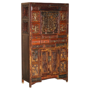 Chinese Hand Painted Wedding Cabinet, 1860s