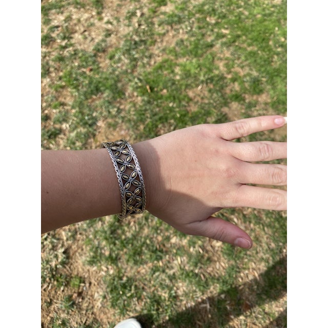 John Hardy Leaf Cuff Bracelet, Sterling Silver, 18k Yellow Gold, 6.25 Inches For Sale In Greensboro - Image 6 of 6