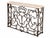 A French 19th century Louis XV style wrought iron and marble freestanding console. The console has a central reserve of...