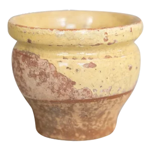 19th Century French Yellow Glazed Confit Pot