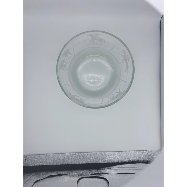 Glass Hand Cut Crystal Polo Bowl For Sale - Image 7 of 9