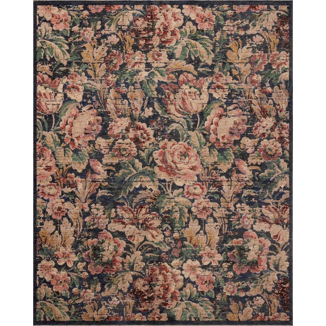 2020s Loloi Winchester Midnight / Blush 8'-6" x 8'-6" Round Area Rug For Sale - Image 5 of 5