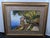 Wood Late 20th Century Large Blue & Green “A Loggia at Amalfi” Landscape After C. F. Aagaard in Ornate Gold Frame For Sale - Image 7 of 14