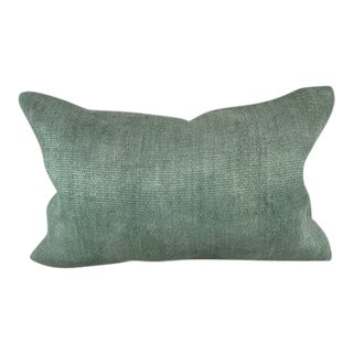 16 x 24 Hemp Pillow Turkish Cushion Natural Spanish Green Pillow Cushion Cover For Sale