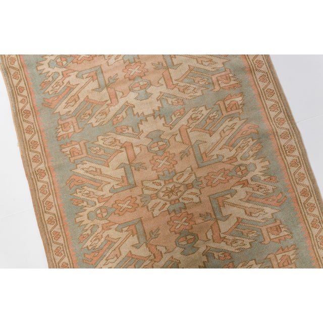 Mid 20th Century Muted Terracotta & Sage Medallion Rug For Sale - Image 10 of 10