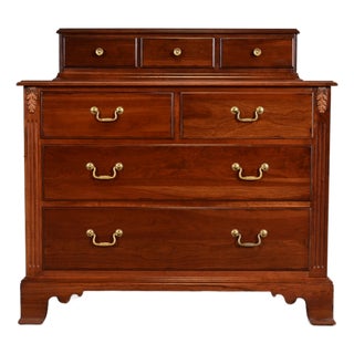 Ethan Allen Georgian Solid Cherry Wood Dresser or Chest of Drawers For Sale