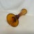 1970s Vintage Boho Chic Hollywood Regency Handblown Amber Glass Trumpet Vase For Sale - Image 11 of 11
