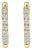 10K Yellow Gold 1/4 Cttw Diamond Double Sided Huggie Hoop Earrings For Sale