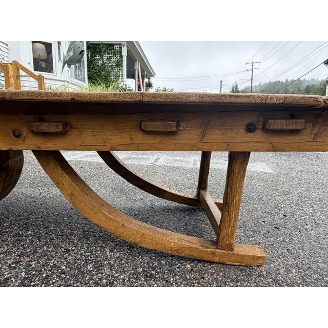 Antique Wheelbarrow Coffee Table For Sale - Image 4 of 10