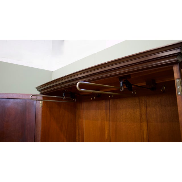 Antique Edwardian Bow Front Wardrobe, 1900s For Sale - Image 6 of 9