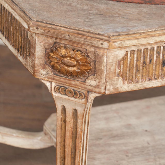 Late 19th Century Gustavian Style Gray Painted Tray Top Side Table For Sale - Image 10 of 14