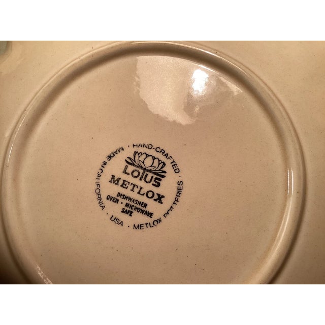 Add timeless Mid-Century Modern charm to your dining table with this **Vintage Metlox Lotus Poppy Sand Dinner Plate Set of...
