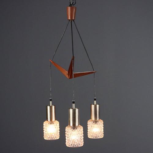 Three-Light Pendant Lamp, 1960s For Sale - Image 3 of 10