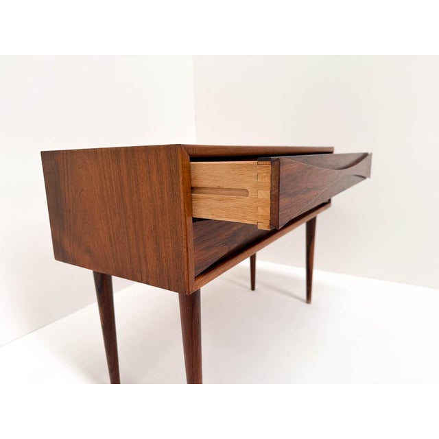 Brown Danish Rosewood Bedside Chest attributed to Niels Clausen for Nc Møbler, 1960s For Sale - Image 8 of 14