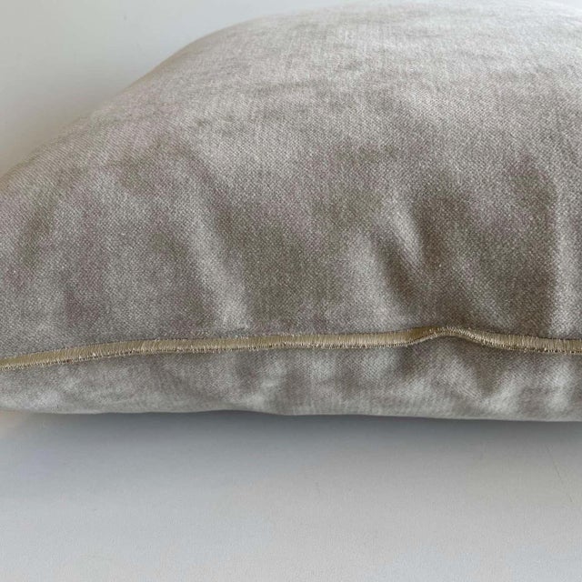 Vintage Velvet Accent Pillow With Insert For Sale - Image 4 of 4