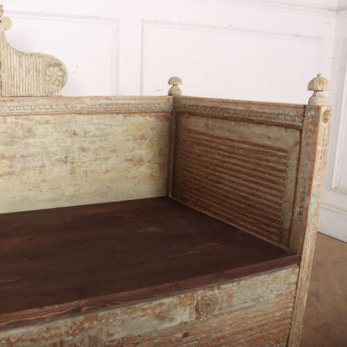 18th Century Swedish Painted Bench For Sale - Image 10 of 15