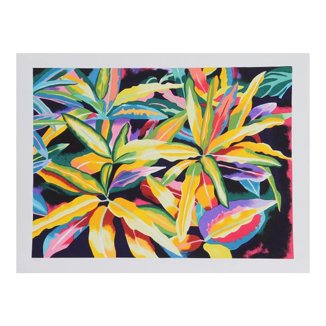 Tropical Leaves, Linda Bastian, Lithograph For Sale