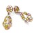 Bochic “Orient” Amethyst, Peridot, Citrin and Topaz Set 18K Gold&Silver Earrings For Sale - Image 4 of 6