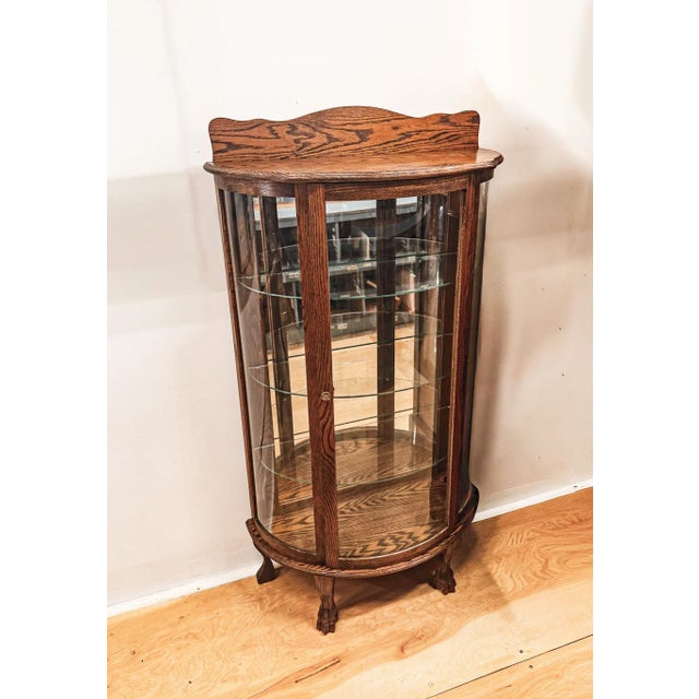 Late 20th Century China Cabinet With Claw Feet For Sale - Image 4 of 17