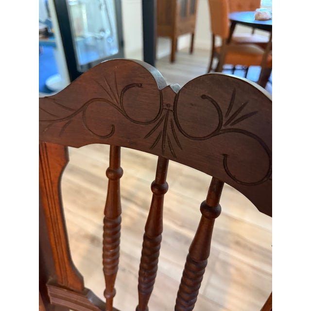 Victorian Hip Hugger Victorian Era Walnut Chair For Sale - Image 3 of 4