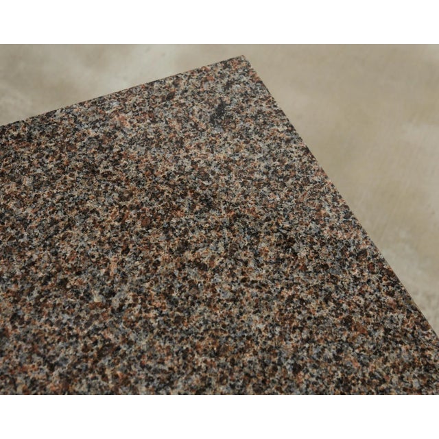 Metal Pair of Neoclassical Style Granite Top Garden Drink Tables For Sale - Image 7 of 12