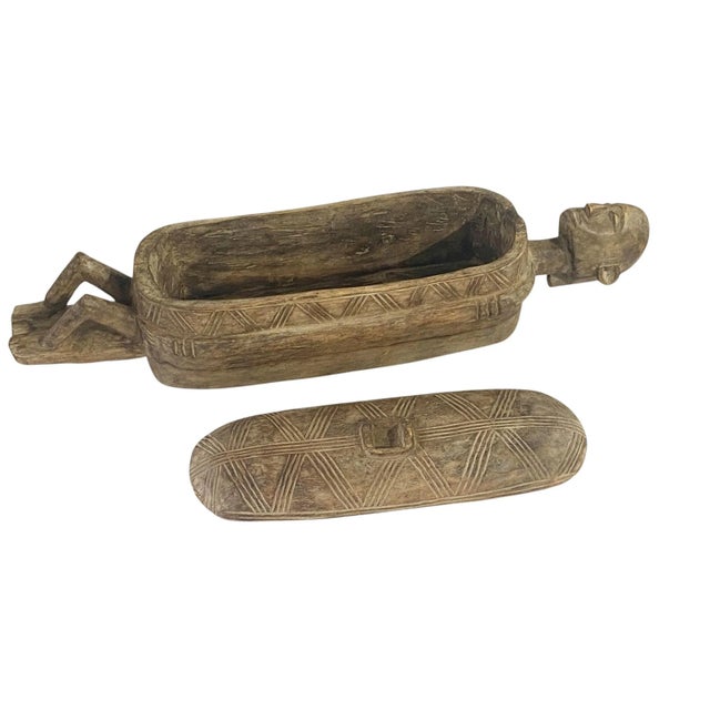 Wood Vintage Dogon Box/ Ceremonial Vessel Mali 24" W For Sale - Image 7 of 10