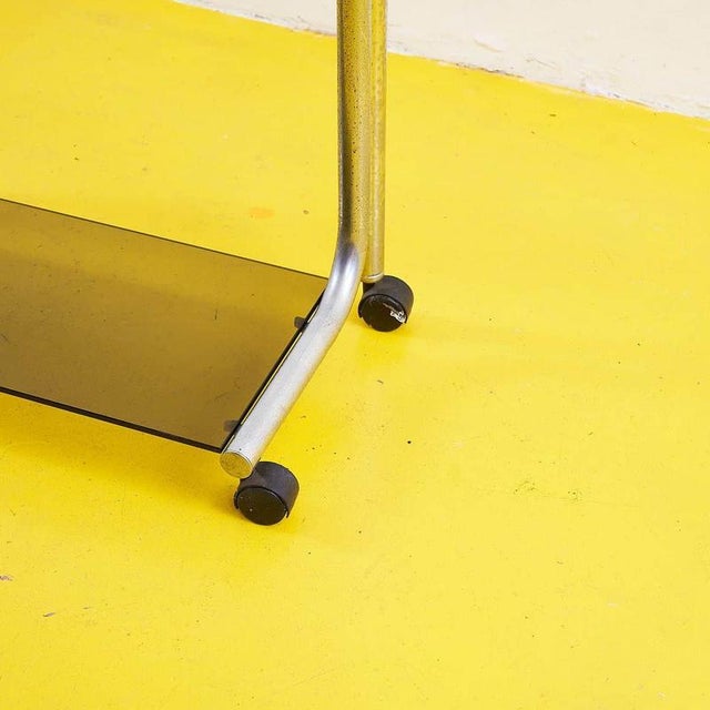 Vintage Trolley in Chrome and Metal For Sale - Image 4 of 7