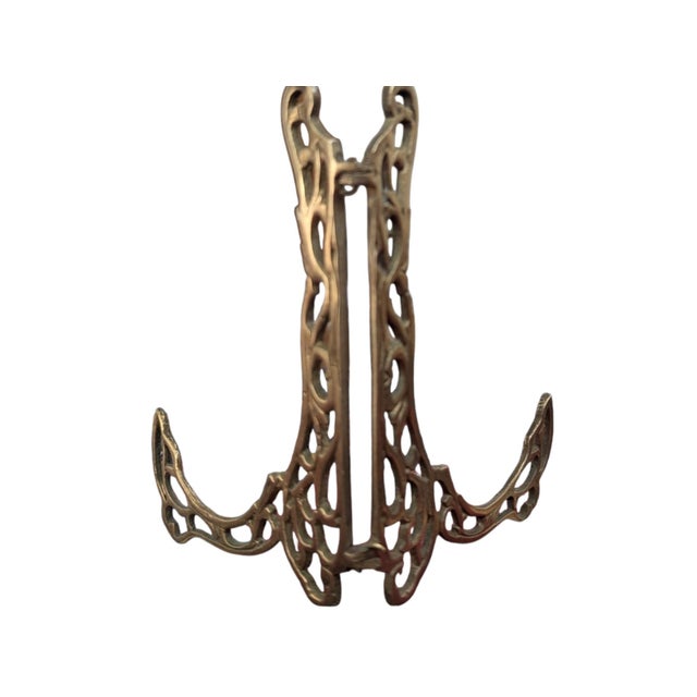 Early 20th Century Early 20th Century Solid Brass Tabletop Easel For Sale - Image 5 of 8