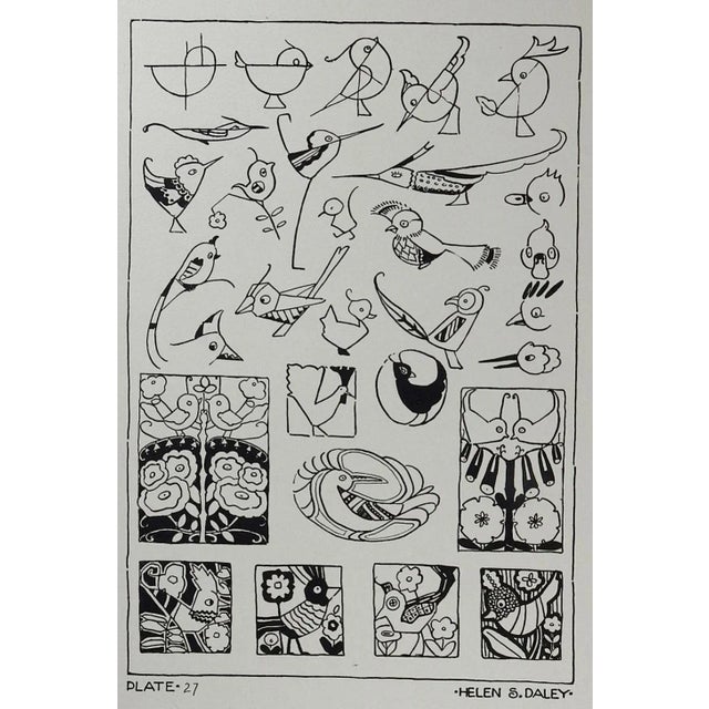 Art Deco Vingage 1920's Art Deco Bird Motif Design Serigraph For Sale - Image 3 of 3