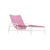 Brown Jordan Kantan Aluminum Chaise Lounge in Chalk with Hot Pink Vinyl Strapping For Sale