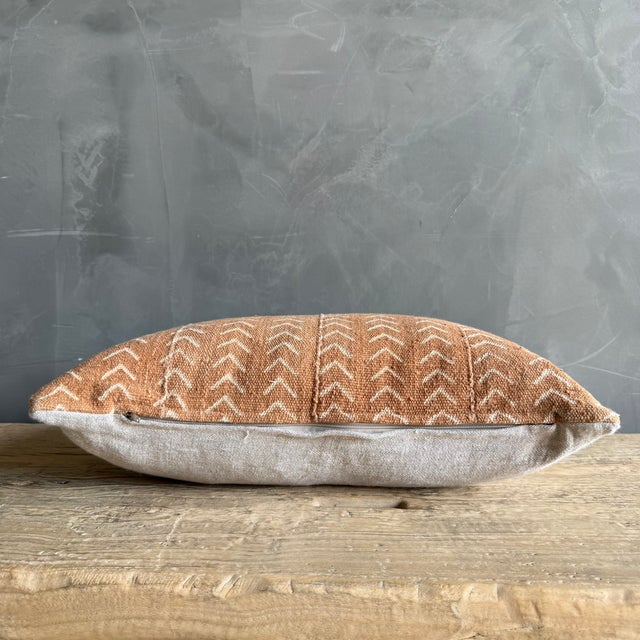 Vintage Mali Cloth Textile Lumbar Pillow With Down Insert For Sale In Los Angeles - Image 6 of 7