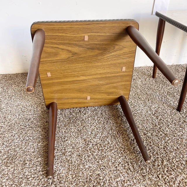 Mid Century Modern Square Stacking/Nesting Tables For Sale - Image 4 of 11