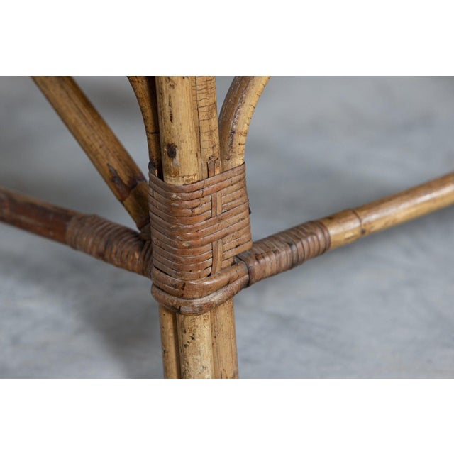 Brown Mid-Century English Bamboo Reclining Armchair, 1950s For Sale - Image 8 of 14