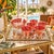 Stunning Culver Red Paisley 22k Gold Glasses - Ice Bucket - Caddy - Uttermost Mirrored Tray Barware Set Measurements:...