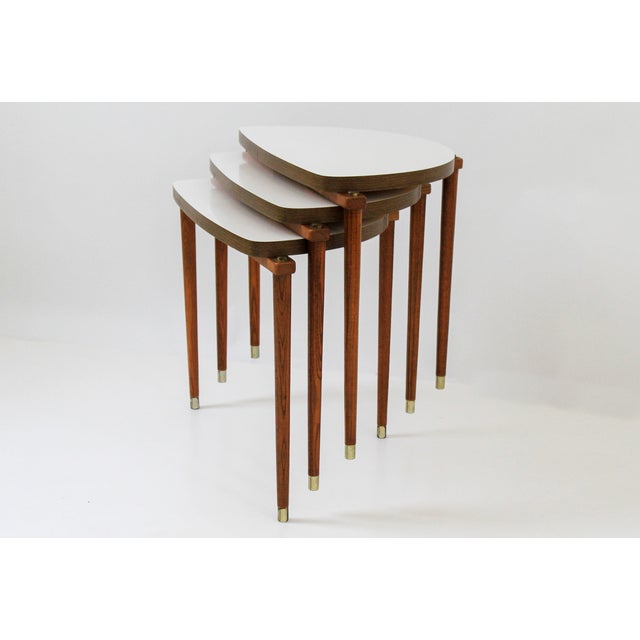 MidCentury Modern Nesting Tables Half Moon S/3 Chairish