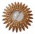 Large Spanish Sunburst Flush Mount in Gilt Metal with Support, 1950 For Sale