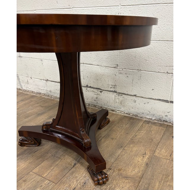 Alfonso Marina Biedermeier Regency Directoire Style Fruitwood Center Lamp Table For Sale - Image 9 of 18