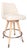 Interlude Home Cream Leather Swivel Counter Stool With Light Wood Legs For Sale