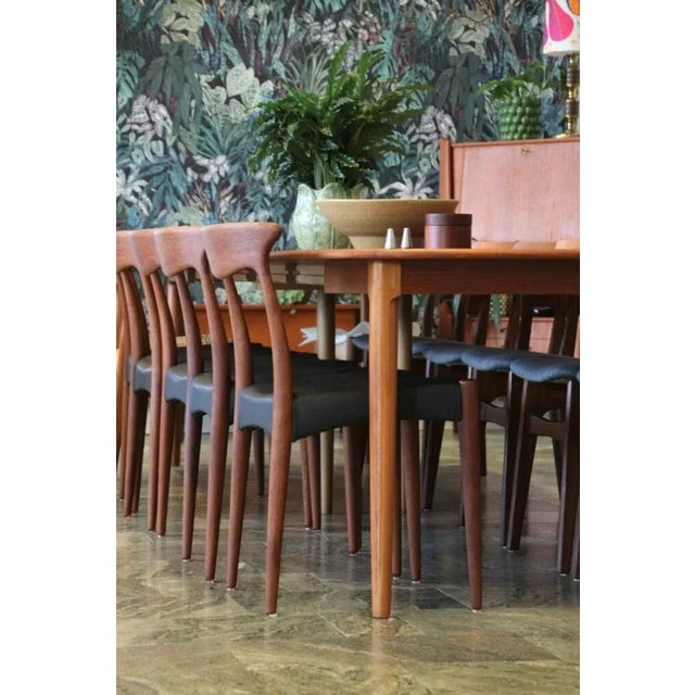 Wood Teak and Leather Chair by Arne Hovmand Olsen for Mogens Kold For Sale - Image 7 of 8