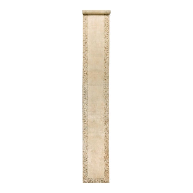 Antique Turkish Beige Runner 2'9 X 21'9 For Sale