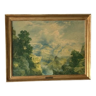 Antique Thomas Moran Grand Canyon Polychrome Print in Original Frame For Sale