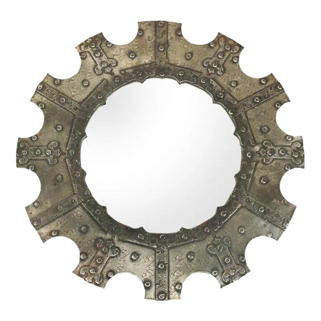 Italian Wrought Iron Mirror, 1950s For Sale