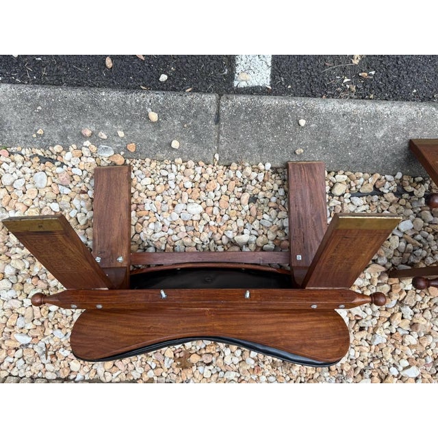 Pair of Vintage Camel Saddle Stools For Sale - Image 10 of 12