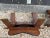Pair of Vintage Vinyl Seat Brass Inlaid Camel Saddle Stools For Sale - Image 10 of 12