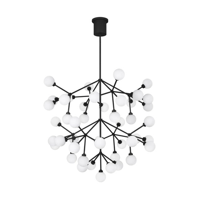 Mid-Century Modern Visual Comfort Modern Mara Grande Chandelier LED Matte Black For Sale - Image 3 of 3