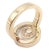 Chopard Chopard Yellow Gold Diamond Double Circle Happy Spirit Ring, Size 6.75 For Sale - Image 4 of 12