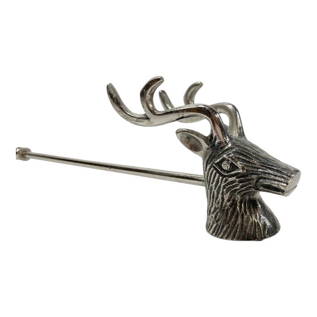 Vintage Silver Deer Candle Snuffer For Sale