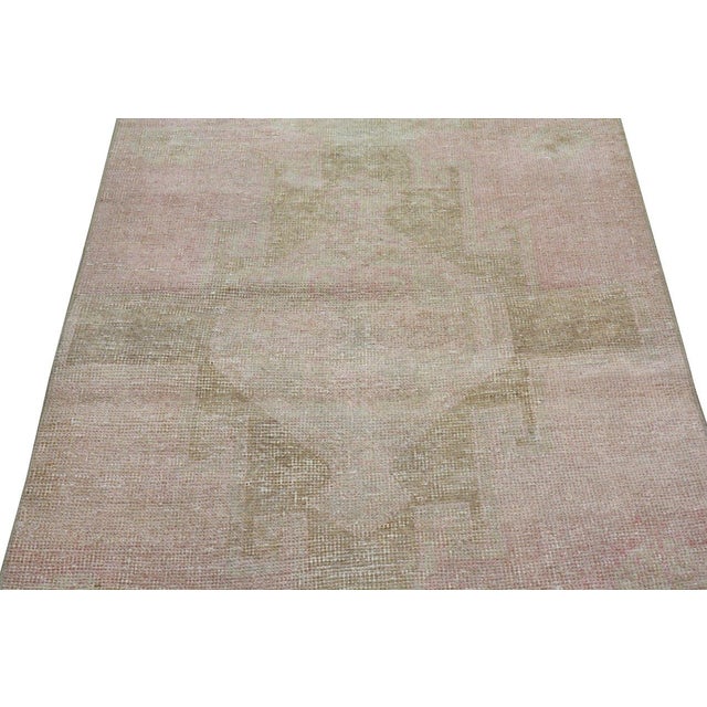 Turkish Vintage Turkish Anatolian Hand Knotted Wool Rug, 3'1''x10'1'' For Sale - Image 3 of 4